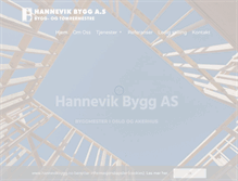 Tablet Screenshot of hannevikbygg.no